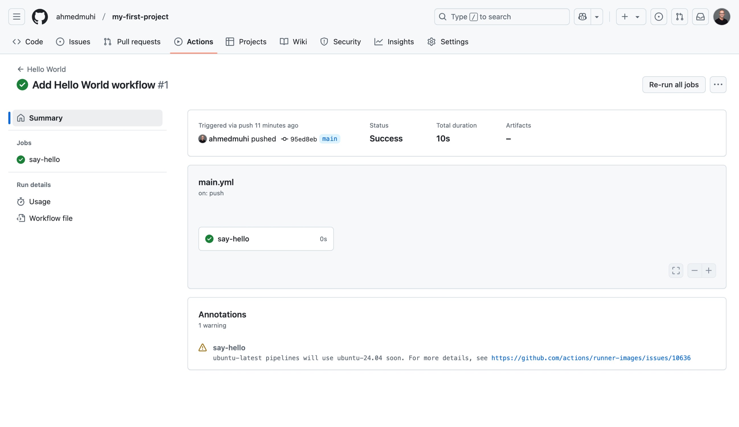 Workflow summary