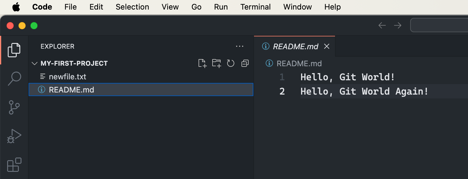 Open local repo using VS Code