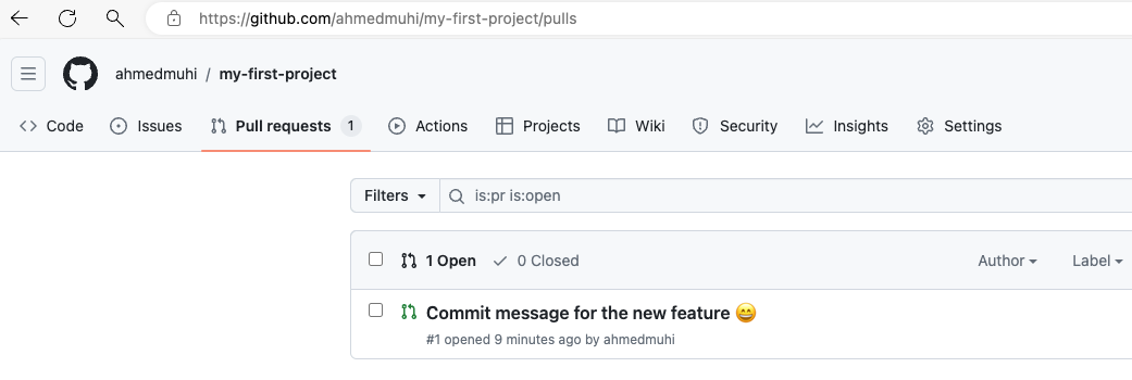 Pull Request on GitHub